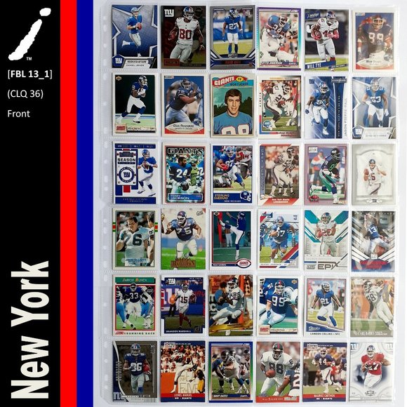 NFL Other - New York Giants 36 Player Card Lot [FBL13_1]